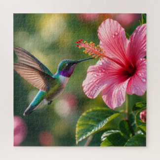 Hummingbird in Bloom Jigsaw Puzzle