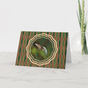 Hummingbird in Flight Art Note Card