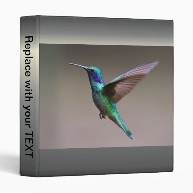 Hummingbird in Flight Binder (Front/Spine)