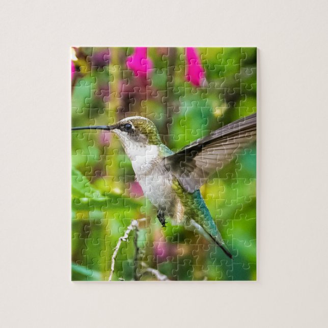 Hummingbird in Flight Jigsaw Puzzle (Vertical)