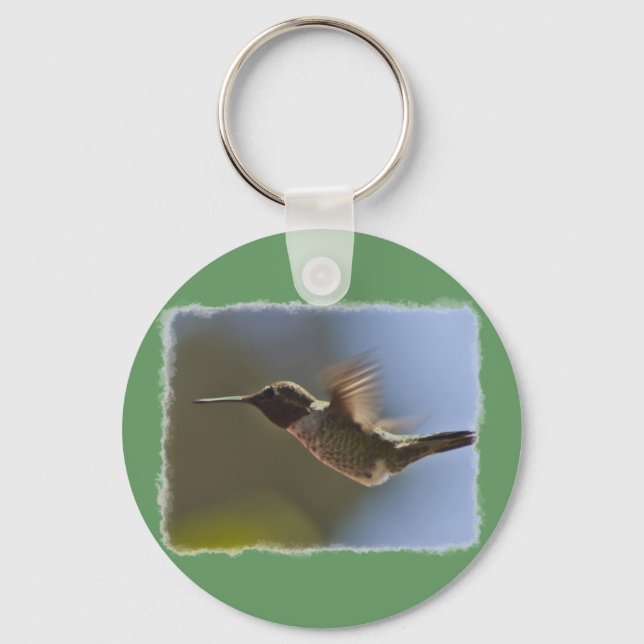 Hummingbird in Flight Keychain (Front)