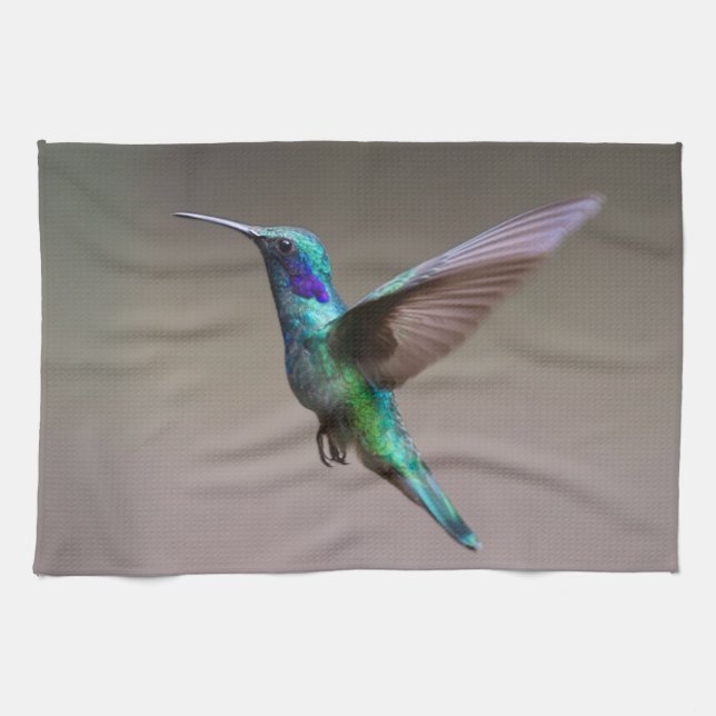 Hummingbird in Flight Kitchen Towel (Horizontal)