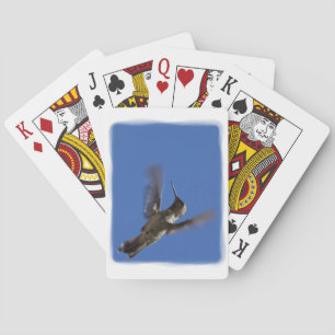 Hummingbird in Flight White Edge Playing Cards