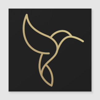 Hummingbird in Monoline Style - Gold on Black