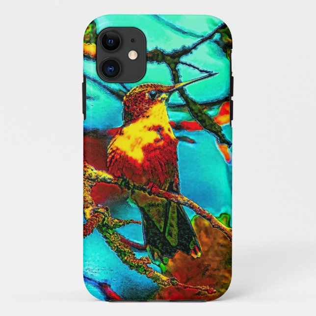Hummingbird In The Garden Case-Mate iPhone Case (Back)