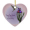 Hummingbird Iris Flower Personalized Ornament
