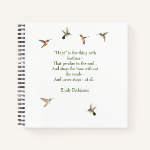 Hummingbird Journal avec Emily Dickinson Citation
