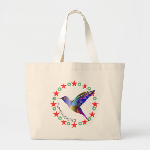 hummingbird large tote bag