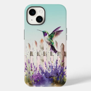 Hummingbird Lavender Floral Case-Mate iPhone 14 Case