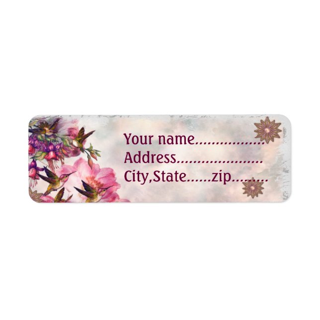 Hummingbird Lavender Jewelled CUSTOM (Front)