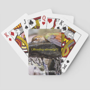 Hummingbird Laying in Water 2 Playing Cards