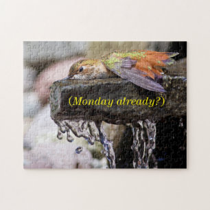 Hummingbird  Laying in Water Jigsaw Puzzle