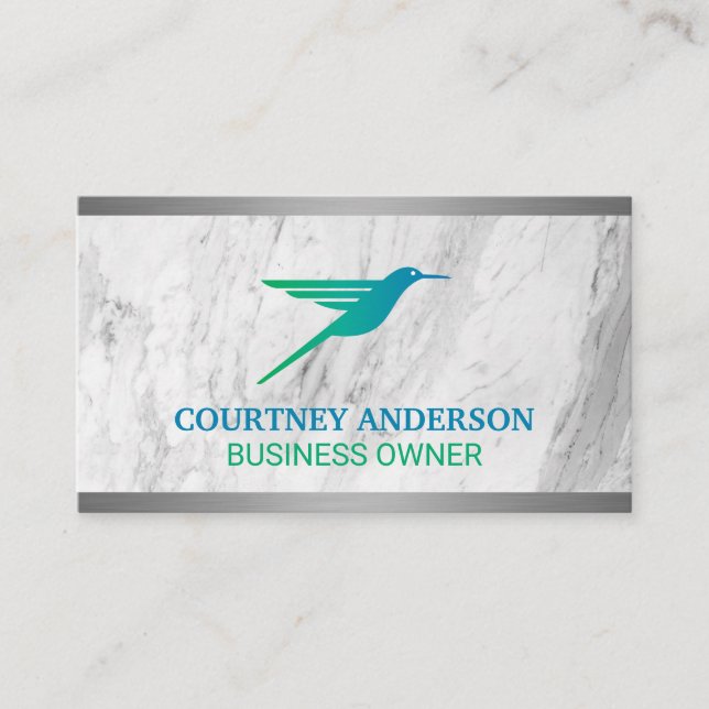 Hummingbird Logo Business Card (Front)