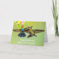 Hummingbird Lovebirds Personalized Anniversary