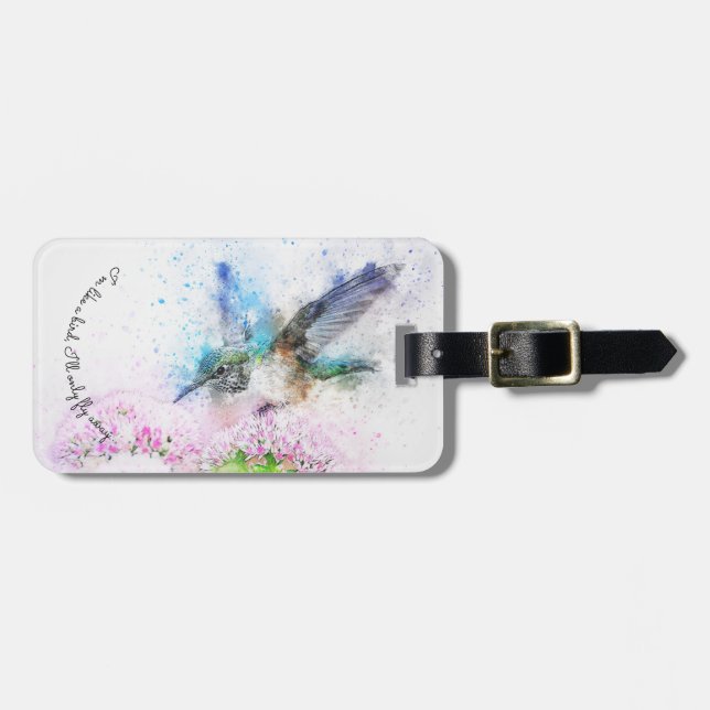 Hummingbird Luggage Tag (Front Horizontal)