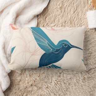 Hummingbird  lumbar pillow
