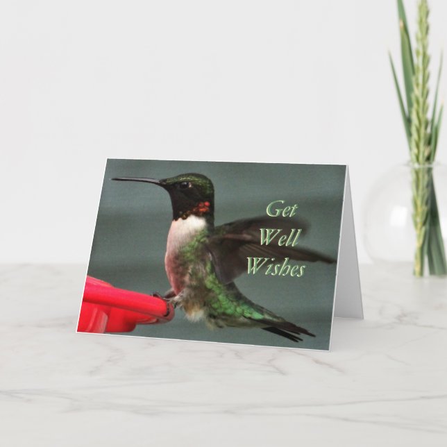 Hummingbird male 8891- customize any occasion card (Front)