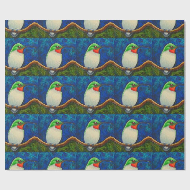 HUMMINGBIRD MATTE WRAPPED PAPER (Flat)