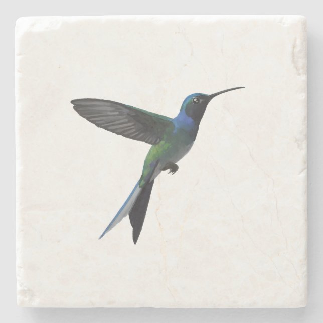 Hummingbird Minimalist Stone Coaster (Front)