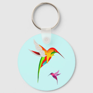 Hummingbird Mom and Baby Key Chain