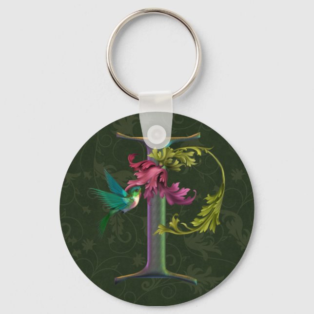 Hummingbird Monigram I Keychain (Front)