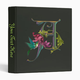 Hummingbird Monogram A Binder