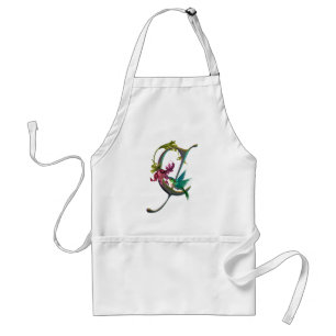Hummingbird Monogram C Standard Apron