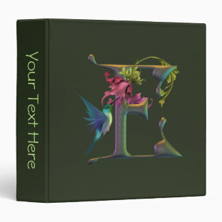 Hummingbird Monogram E Binder