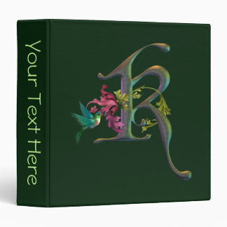 Hummingbird Monogram K Binder