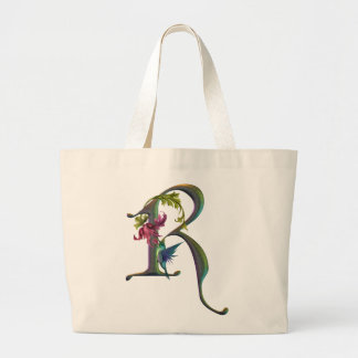 Hummingbird Monogram R Large Tote Bag