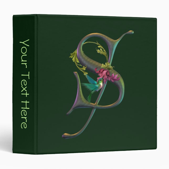 Hummingbird Monogram S Binder (Front/Spine)