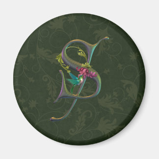 Hummingbird Monogram S Magnet