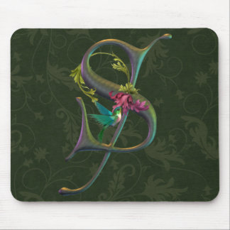 Hummingbird Monogram S Mouse Pad