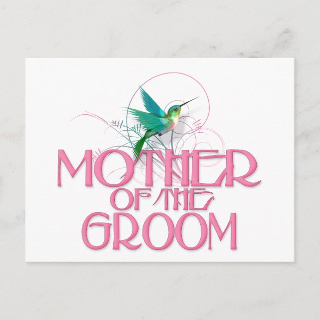 Hummingbird Mother of the Groom Postcard (Front)