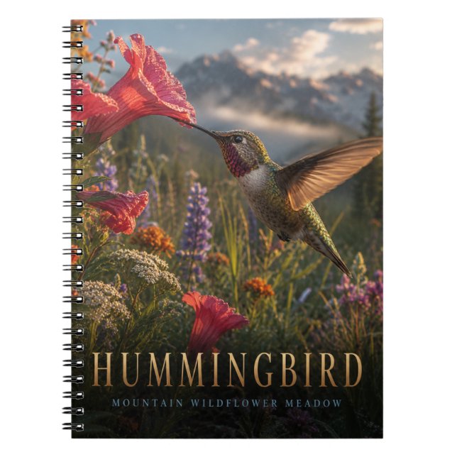 Hummingbird Mountain Meadow ANIMALS Notebook (Front)