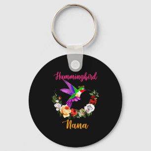 Hummingbird nana floral bird bow tie lover mother' keychain