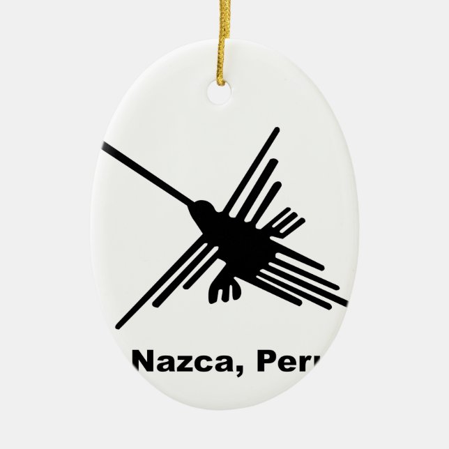 Hummingbird Nazca, Peru Ceramic Ornament (Front)