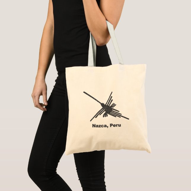 Hummingbird Nazca, Peru Old Print Style Tote Bag (Front (Product))