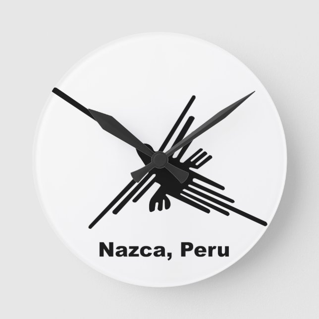 Hummingbird Nazca, Peru Round Clock (Front)