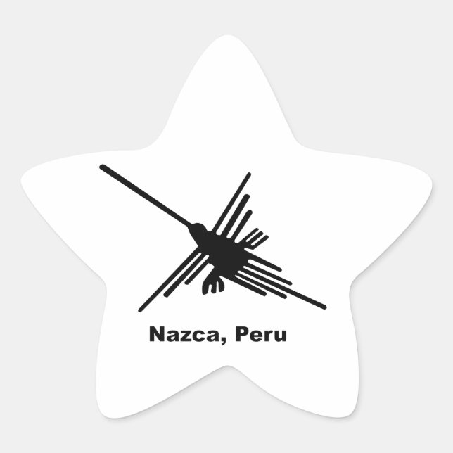 Hummingbird Nazca, Peru Star Sticker (Front)