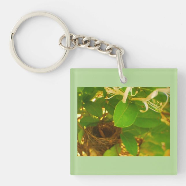 Hummingbird Nest Honeysuckle Keychain (Front)