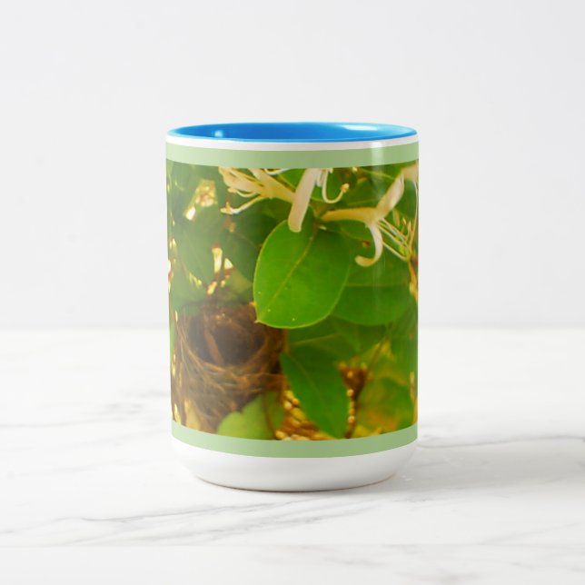 Hummingbird Nest Two-Tone Coffee Mug (Center)