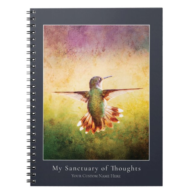 Hummingbird Notebook | Nature Art Journal (Devant)