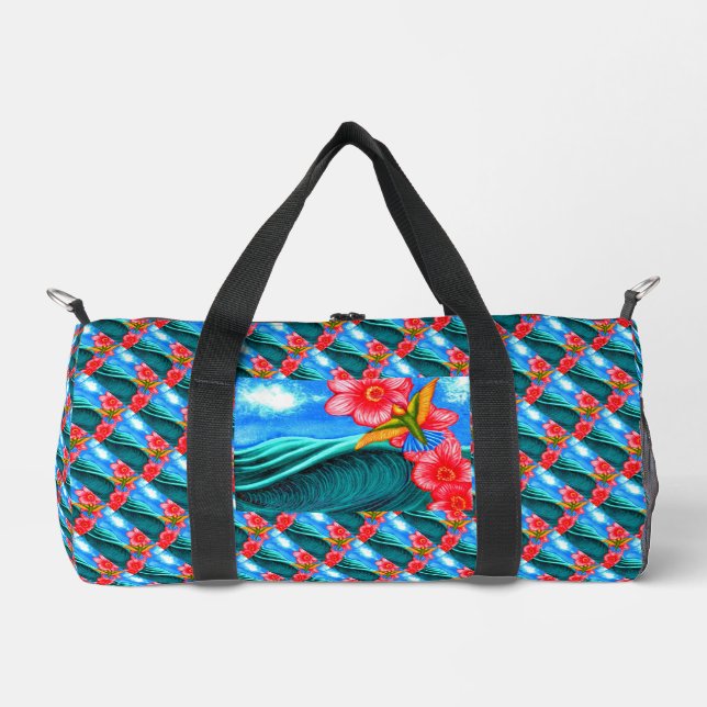 Hummingbird Ocean  Duffle Bag (Front)