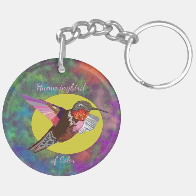 Hummingbird of Colour Keychain (Back Right)