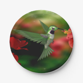 Hummingbird paper plate