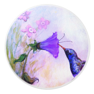 "Hummingbird-Pastel" Ceramic Knob