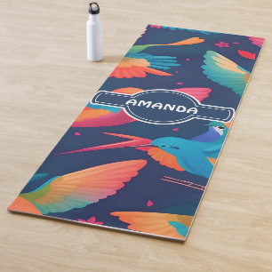 Hummingbird Pastel Colourful Personalized Pattern Yoga Mat