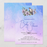 Hummingbird Pastel Watercolor Baby Shower 