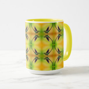 Hummingbird patterns mug